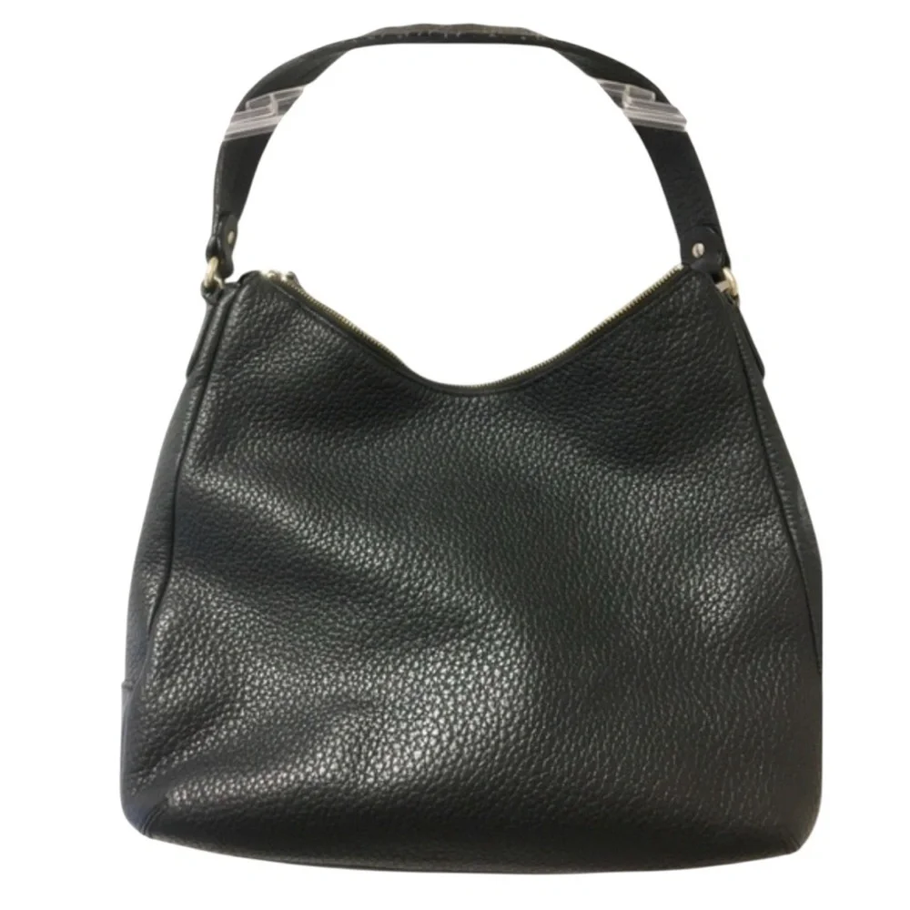 Kate Spade Black‎ Pebbled Leather Hobo Shoulder Bag Gold Hardware Large